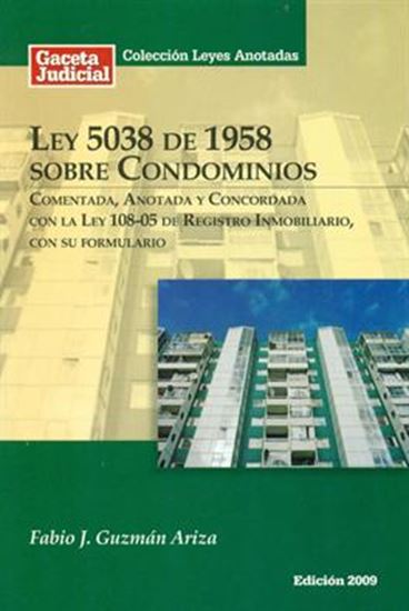 Imagen de LEY 5038 DE 1958 SOBRE CONDOMINIOS (E. J