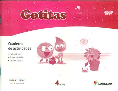 Imagen de CUADERNO GOTITAS 4 AÑOS SCRIPT SABER H.