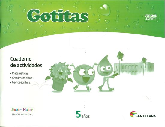 Imagen de CUADERNO GOTITAS 5 AÑOS SCRIPT SABER H.