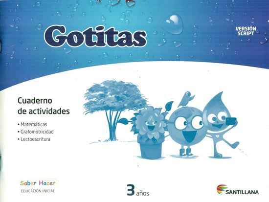 Imagen de CUADERNO GOTITAS 3 AÑOS SCRIPT SABER H.