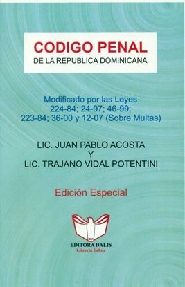 Imagen de CODIGO PENAL DE LA RD (MEDIANO) ED. 2025
