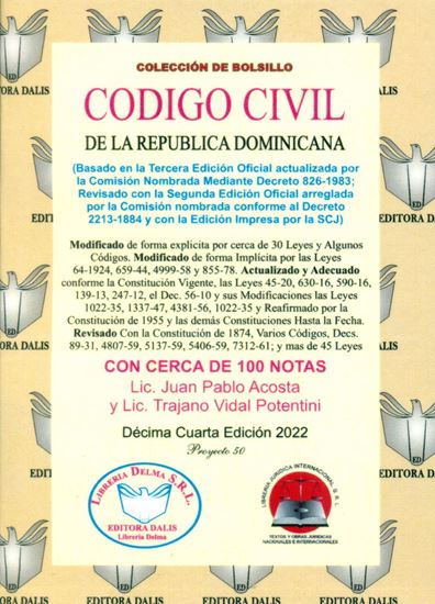 Imagen de CODIGO CIVIL DE LA R.D. Y LEG. (T.D.)