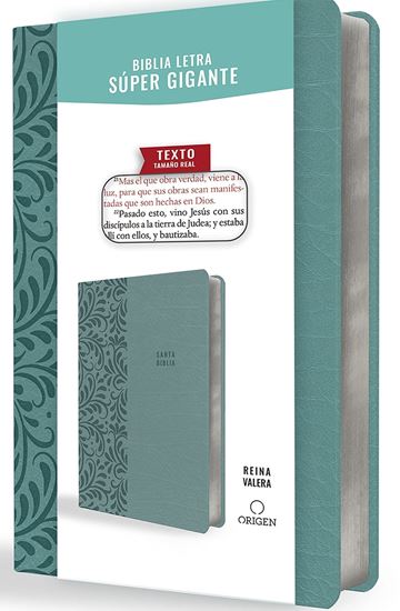 Imagen de BIBLIA RVR LETRA SUPER GIG. AGUAMARINA