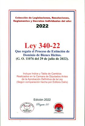 Imagen de LEY 340-22 QUE REGULA EL PROCESO DE EXT.