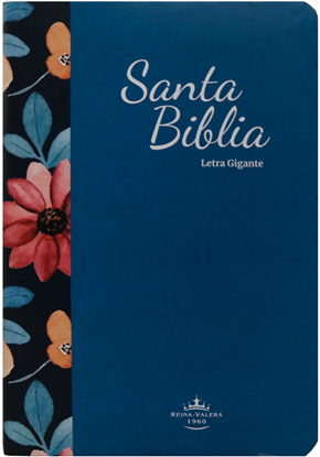 Imagen de SANTA BIBLIA RVR LG (BORDES FLORES/ AZUL