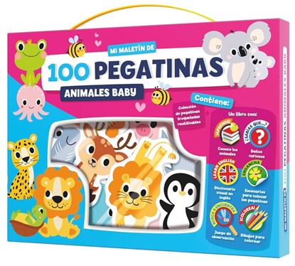 Imagen de MALETIN 100 PEGATINAS ANIMALES BABY