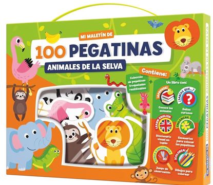 Imagen de MALETIN 100 PEGATINAS ANIMALES SELVA