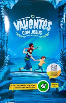 Imagen de BIBLIA RV VALIENTES CON JESUS AZUL