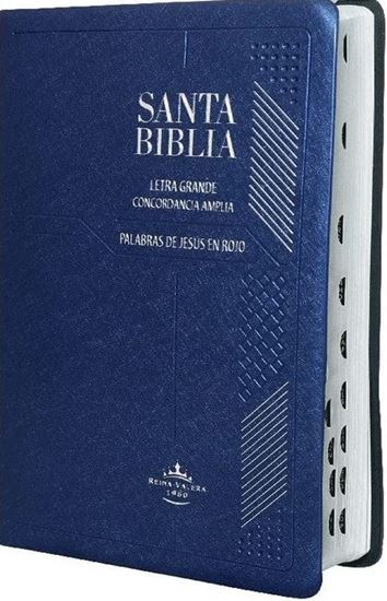 Imagen de BIBLIA RV 1960 LETRA GRANDE VINIL AZUL