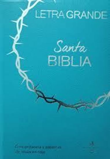 Imagen de SANTA BIBLIA RVR LG. CANTO GRIS(TURQUESA