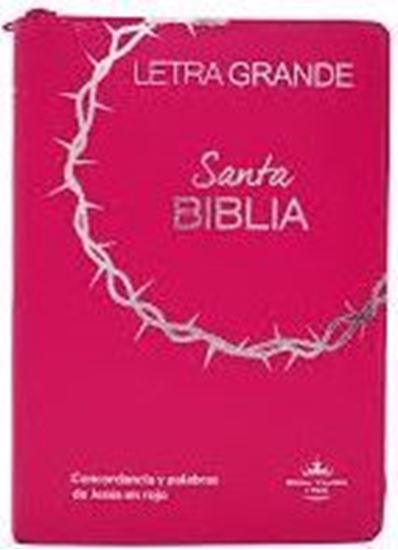 Imagen de SANTA BIBLIA RVR LG. CANTO GRIS (ROSA)