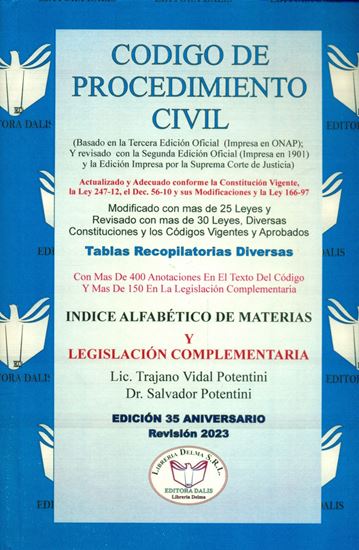 Imagen de CODIGO DE PROCEDIMIENTO CIVIL (T.D.)