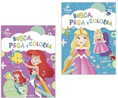 Imagen de BUSCA PEGA Y COLOREA. DISNEY BABY P