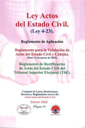 Imagen de CONJ. DE LEYES ACTOS/ACTAS DEL EST. CIVI