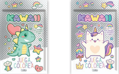 Imagen de JUEGA Y COLOREA KAWAII