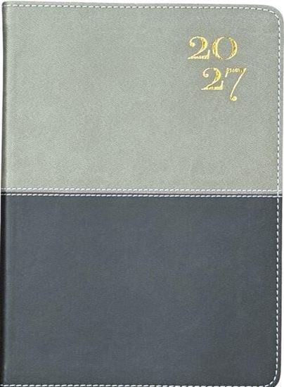 Imagen de EDU AGENDA HOMBRE PU GRIS-NEGRA 2027